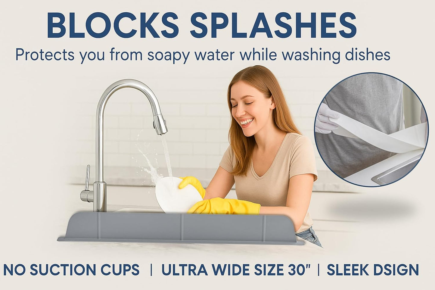 Kitchen Sink Splash Guard – Extra Water Protection - Buy 1 Get 1 FREE