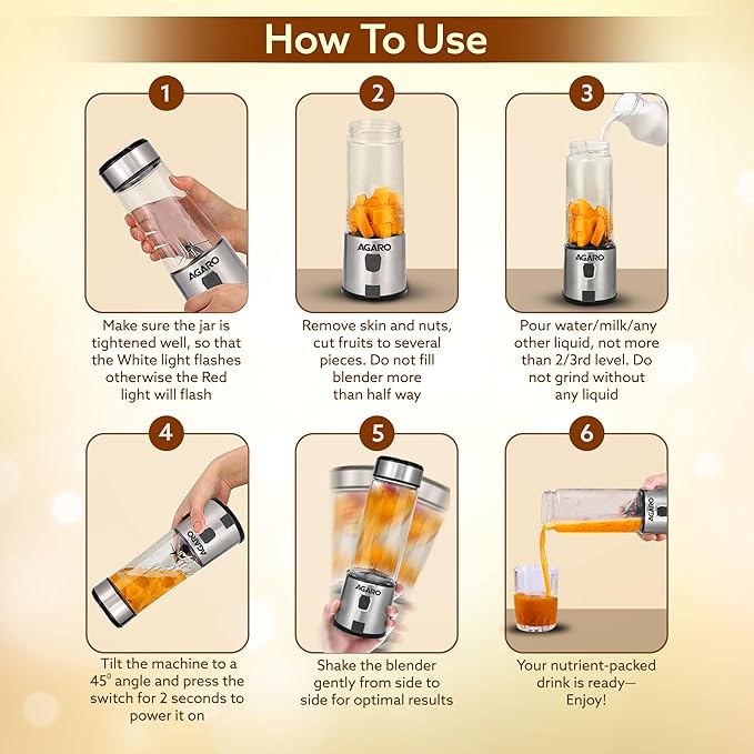 Portable USB Rechargeable Mini Juicer Blender