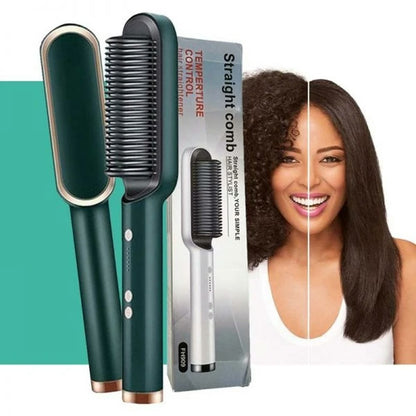 Hair Straightening Brush & Curler