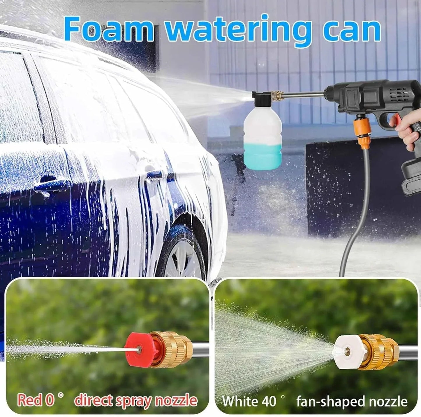 Portable High-Pressure Washer Gun