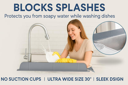 Kitchen Sink Splash Guard – Extra Water Protection - Buy 1 Get 1 FREE
