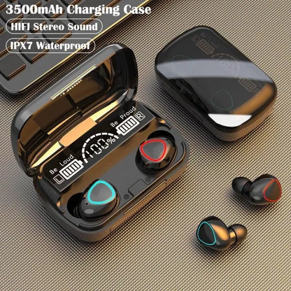 Original M10 Wireless Bluetooth Hand Free with Power Bank Earphones for all cell phones use